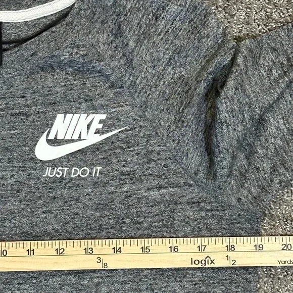 Nike Gray Long Sleeve Lightweight T-shirt Size Small Just Do It Logo (Unisex) - Picture 5 of 7
